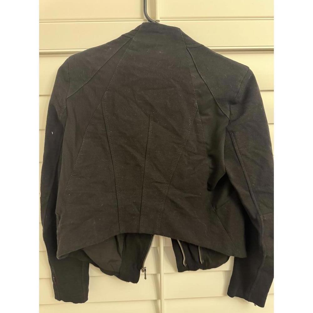 Blank NYC black womens moto jacket with mesh arm panels double zipper size - Picture 6 of 8